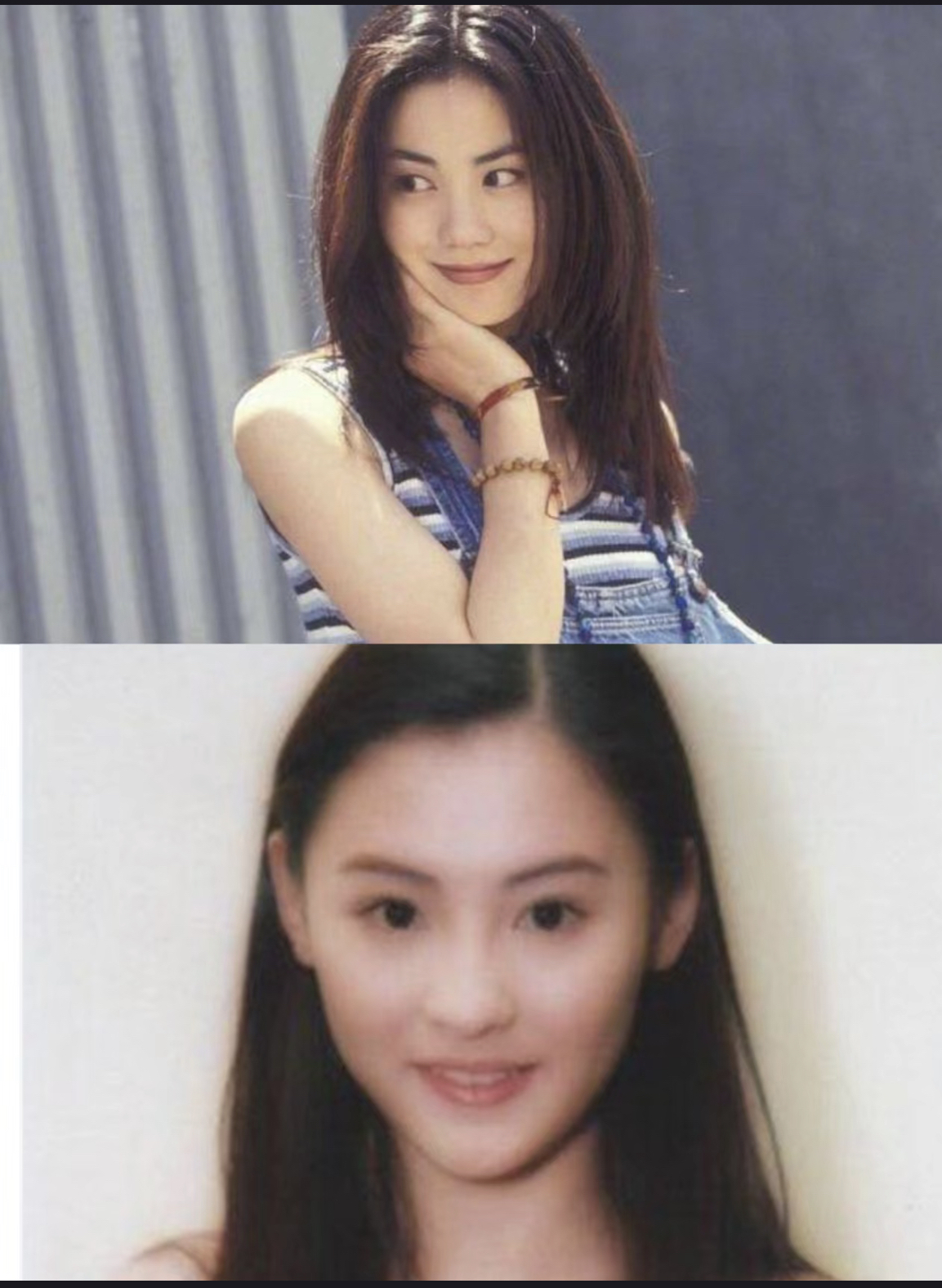 王菲和张柏芝18岁颜值对比,一个惊艳了时光,一个美得不可方物!