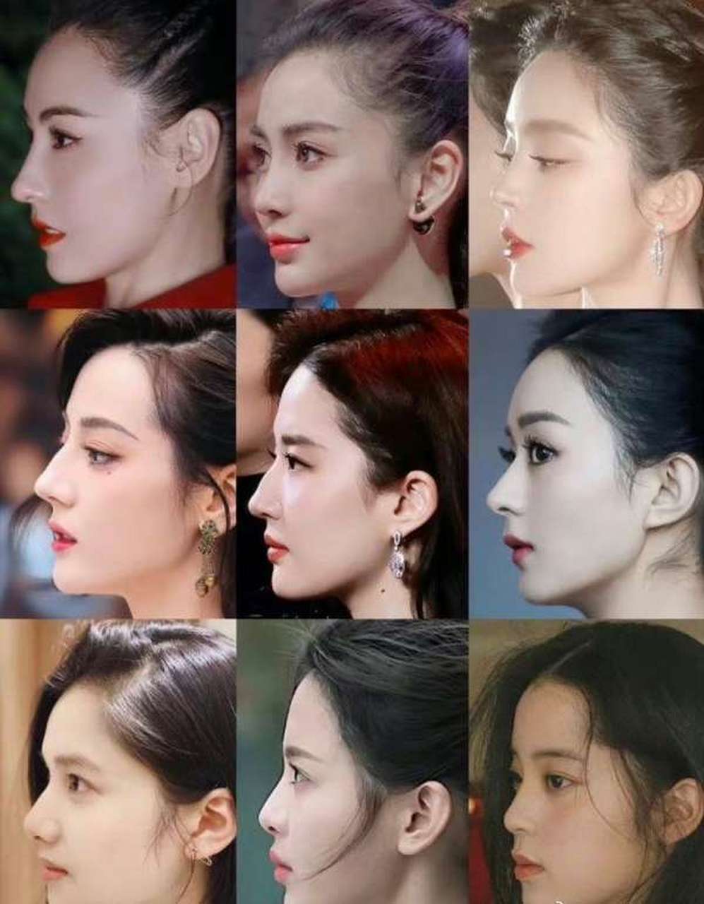 女明星# 女星侧脸,多少分?