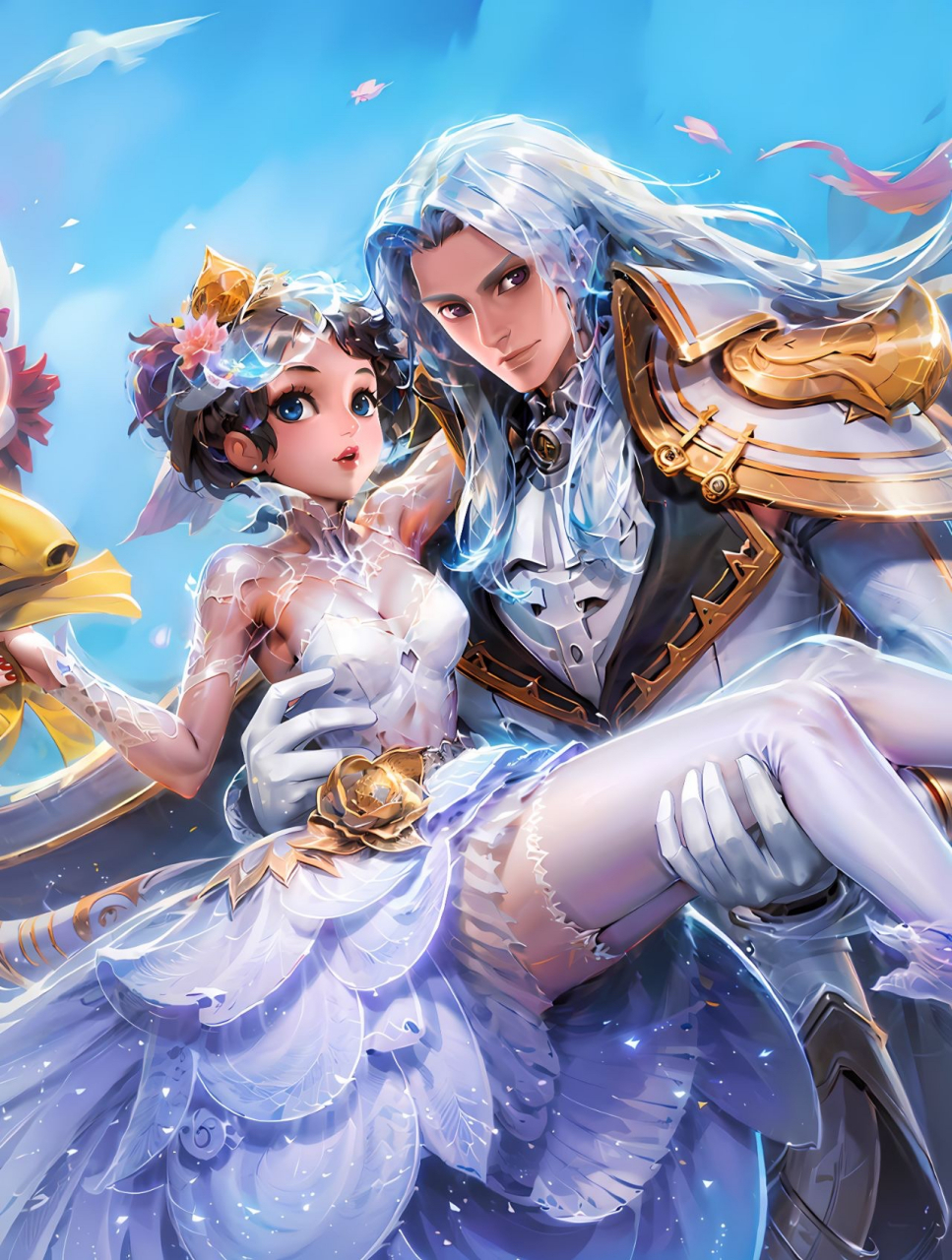 王者荣耀小乔 天鹅之梦 纯白花嫁 独角兽