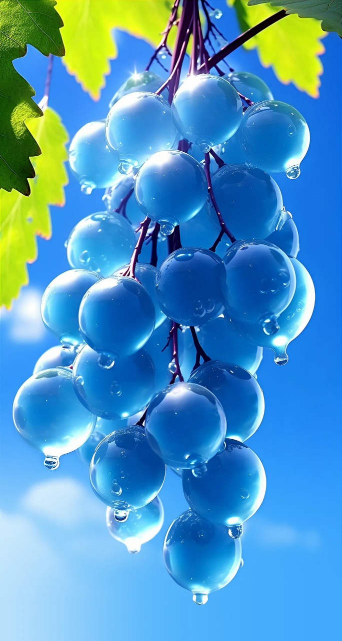 水晶葡萄,水灵灵!晶莹剔透!好美喔!