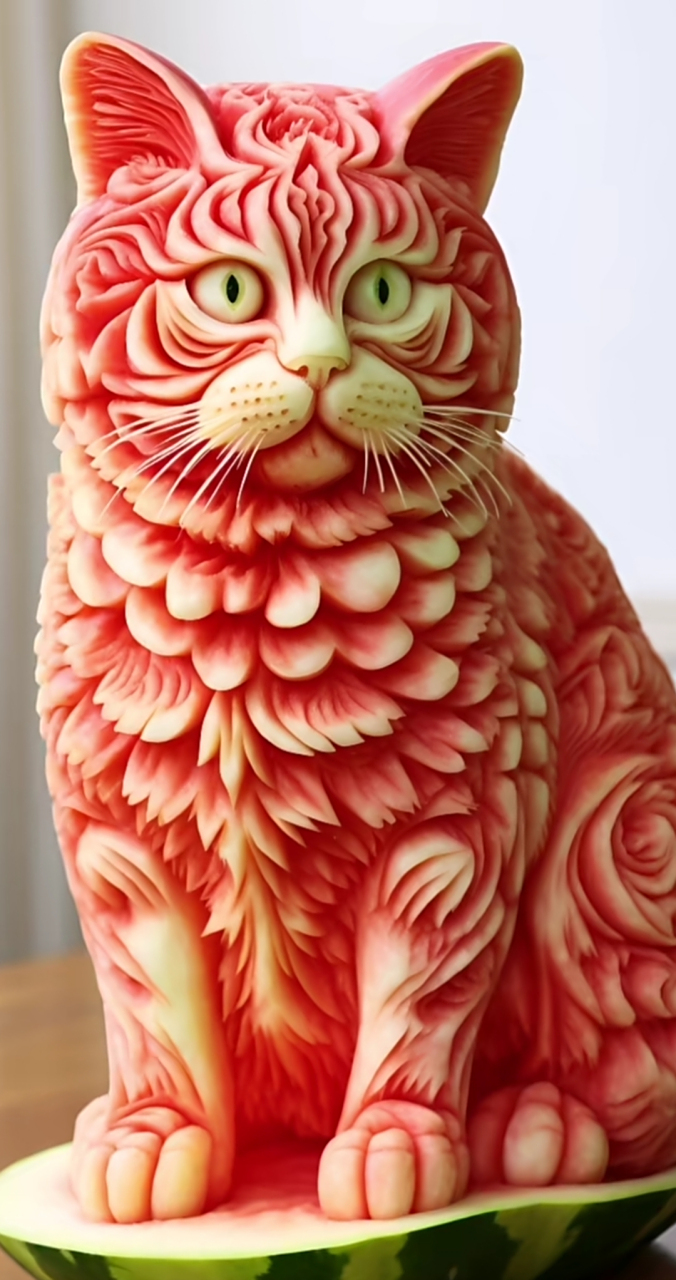 这样的水果雕刻让人惊呆!