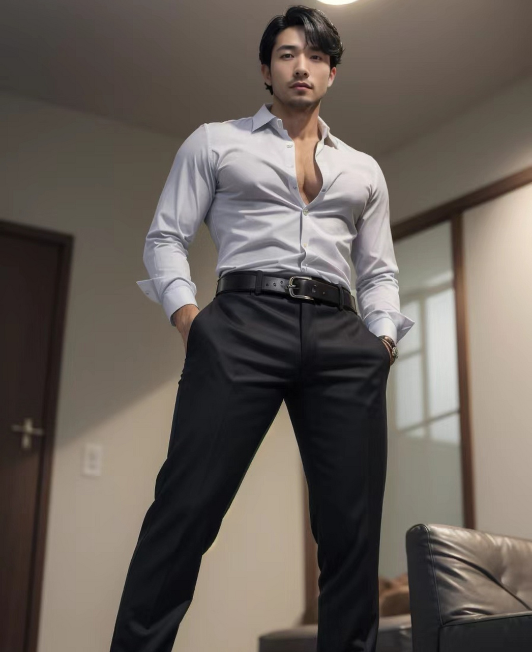 胸肌练到撑爆白衬衣,这样的性感型男来一打够不够?#肌肉型男