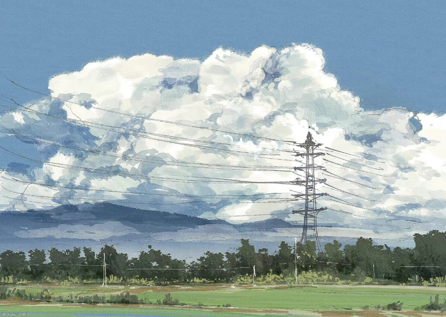日系插画师禅之助:rakugaki 淡淡的水彩描绘生动的画面,留白也是恰到