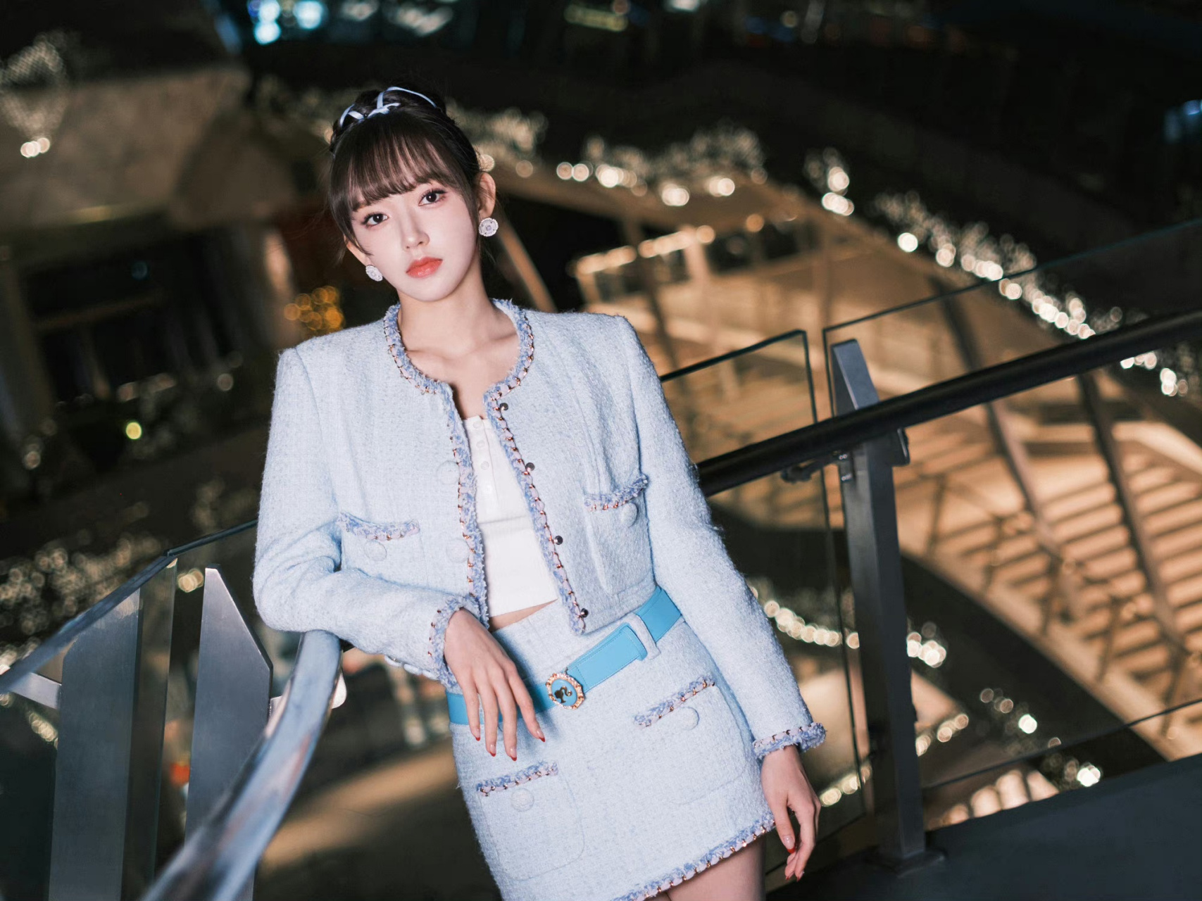 程潇  高跟凉鞋  大长腿