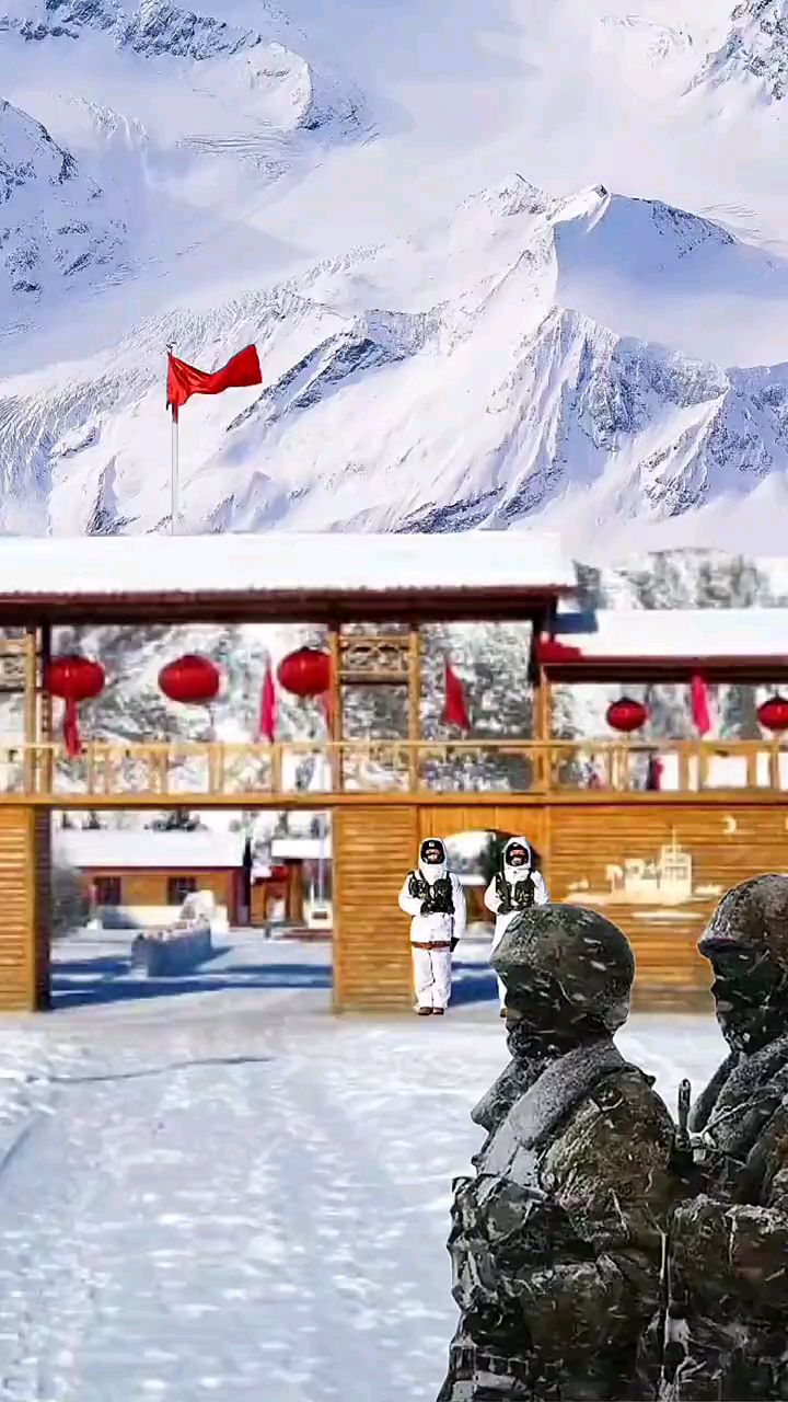 这是伊木河哨所最低气温达零下50度长年积雪中国最冷哨所致敬