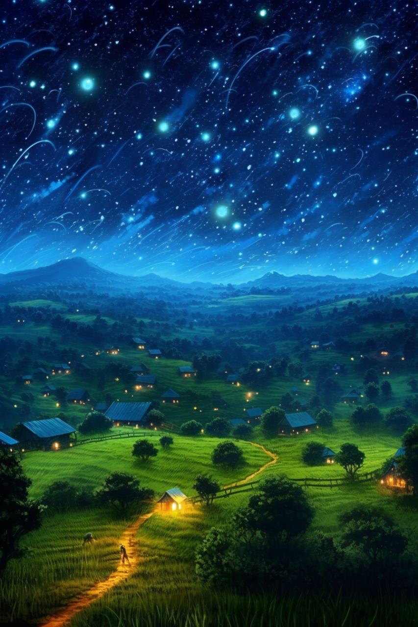 ai生画# #ai共创计划# #3d动漫# #唯美夜景# #治愈系风景