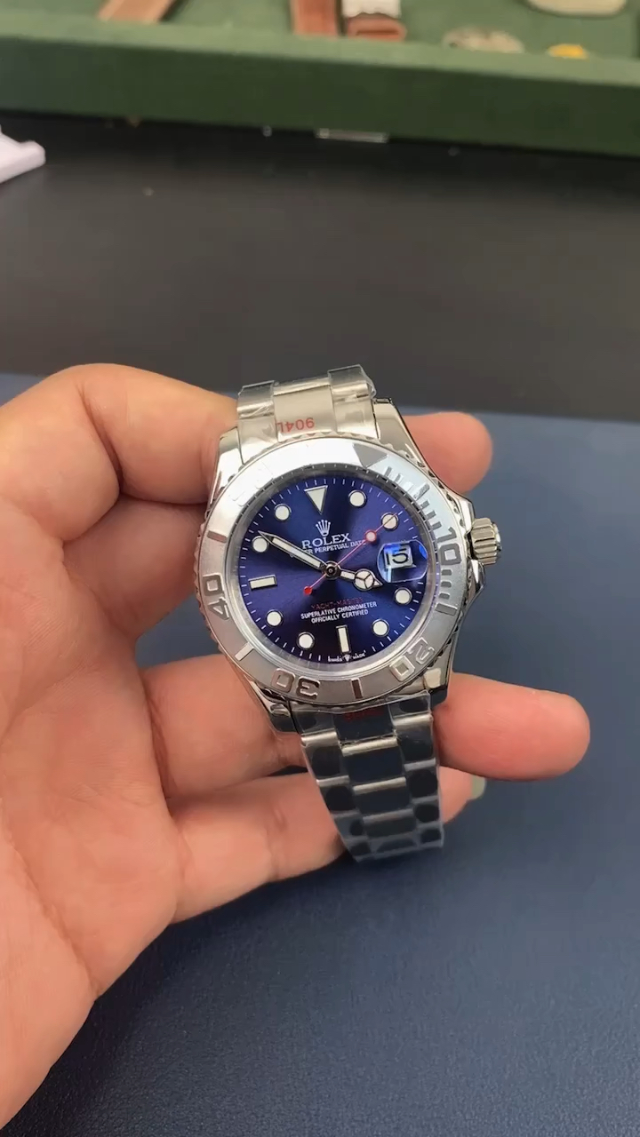 实拍劳力士蓝游艇