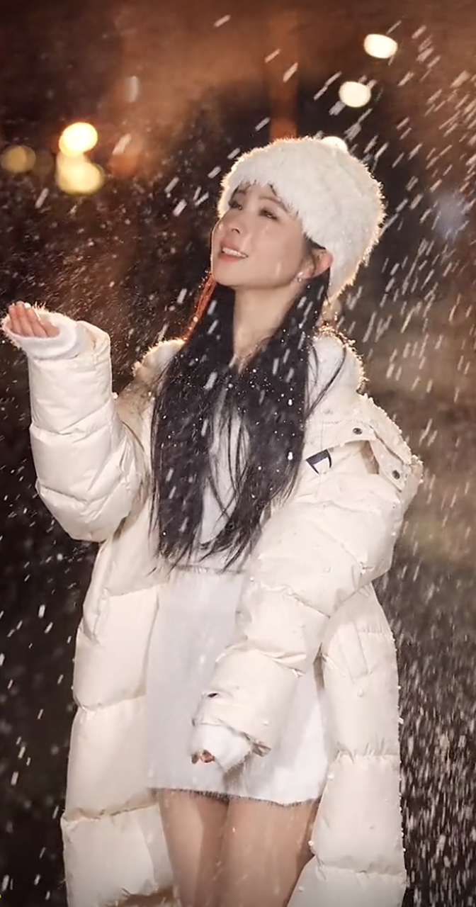 下雪了#美女