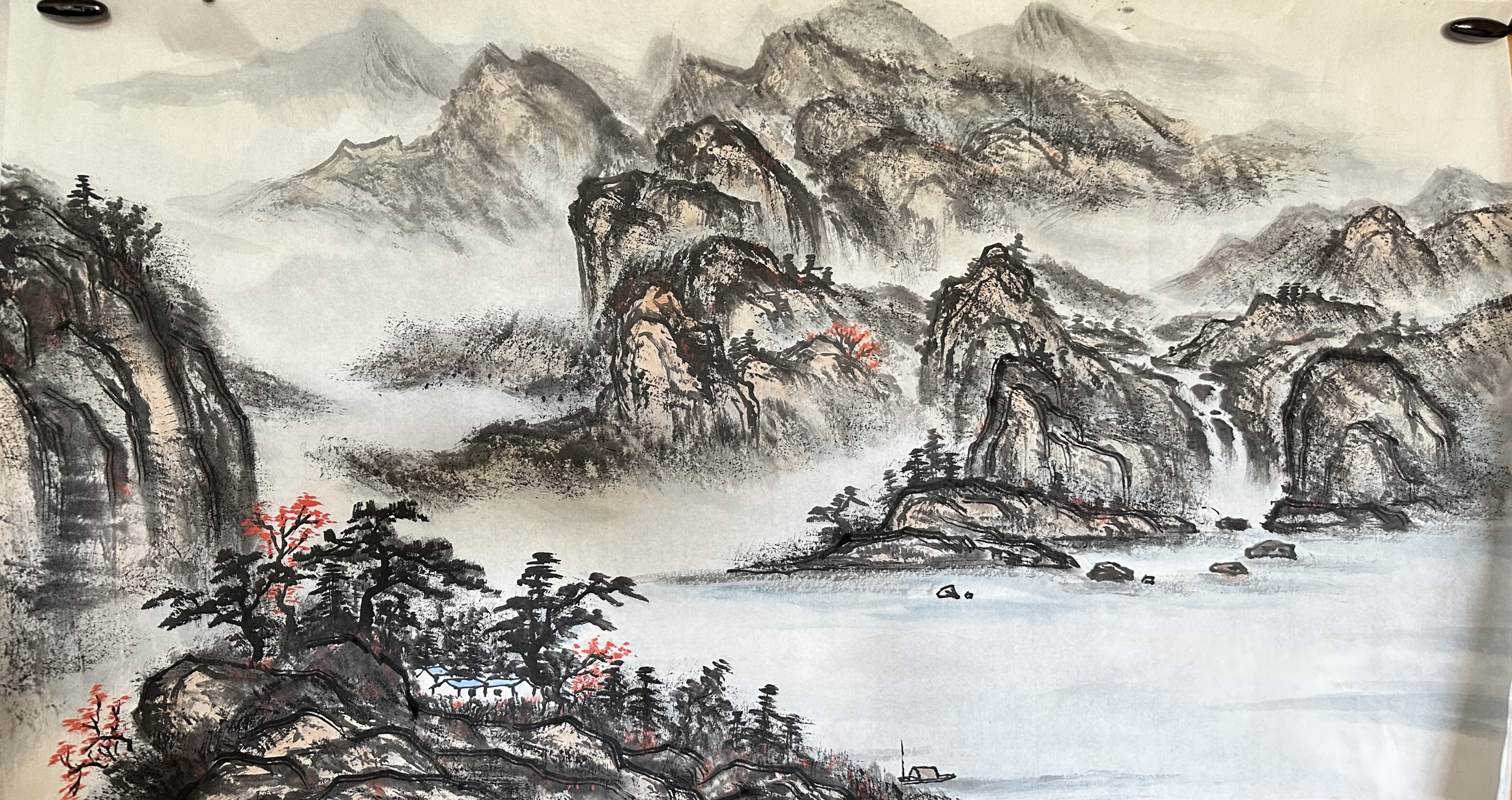 三尺山水秋鸣山间