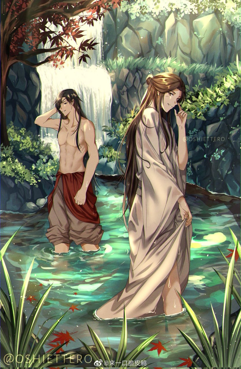 天官赐福# #花怜# 洗澡澡[憧憬] 哥哥,怎么不看我,不是说一起洗的嘛?