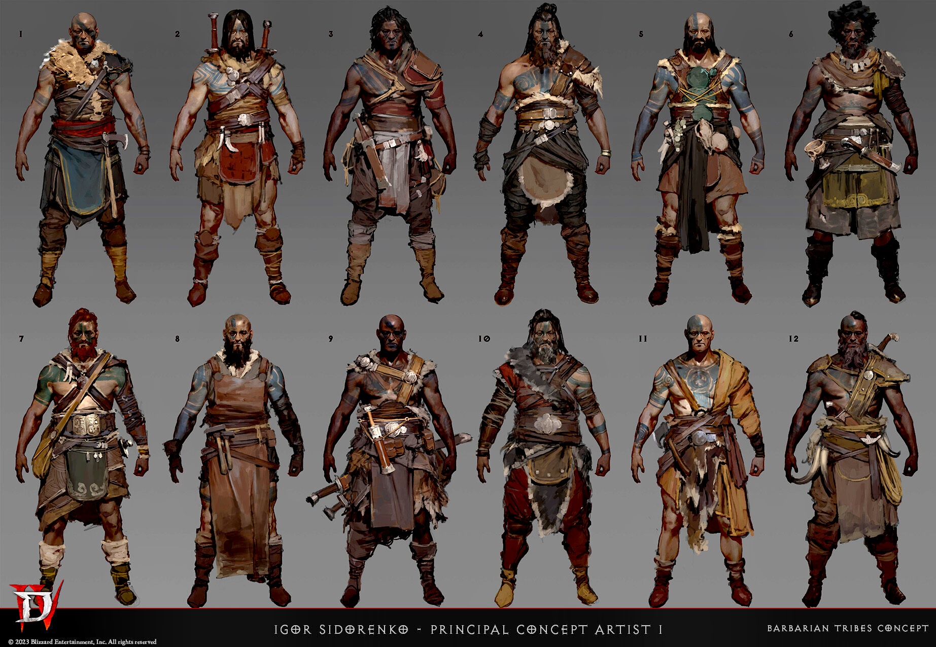 游戏暗黑破坏神4人物设定图稿欣赏