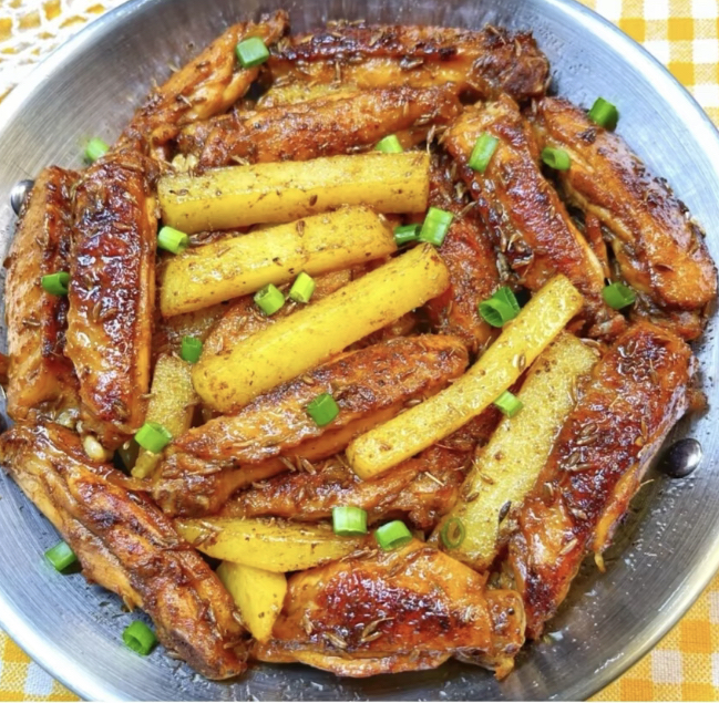 孜然鸡翅土豆条