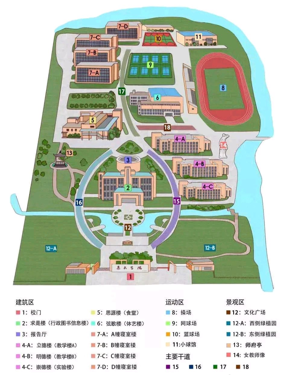 嘉兴学院越秀校区地图图片