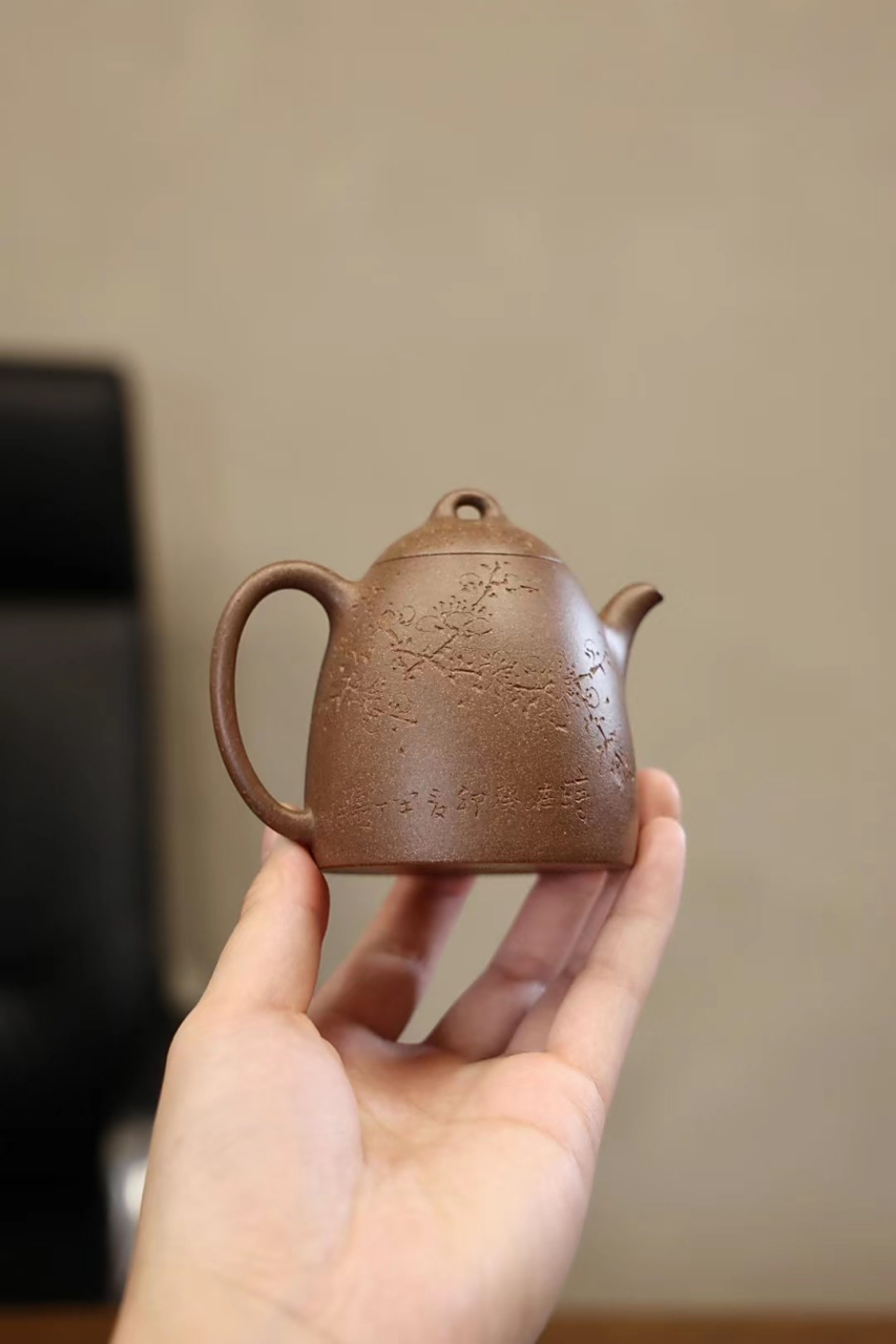 许晟宵『秦权』吴东元刻绘装饰 老段泥180cc#紫砂壶# #全手工