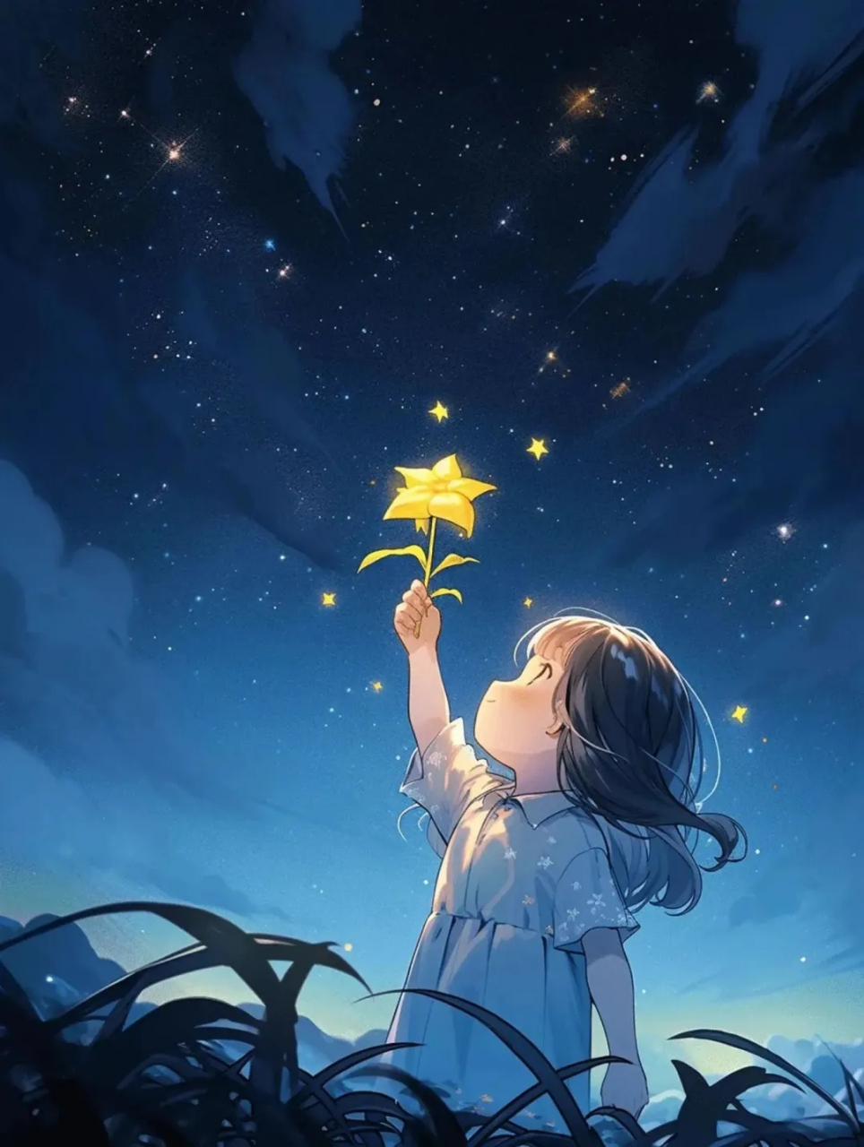 眼望星辰,做一个会发光的向日葵女孩 早安1777