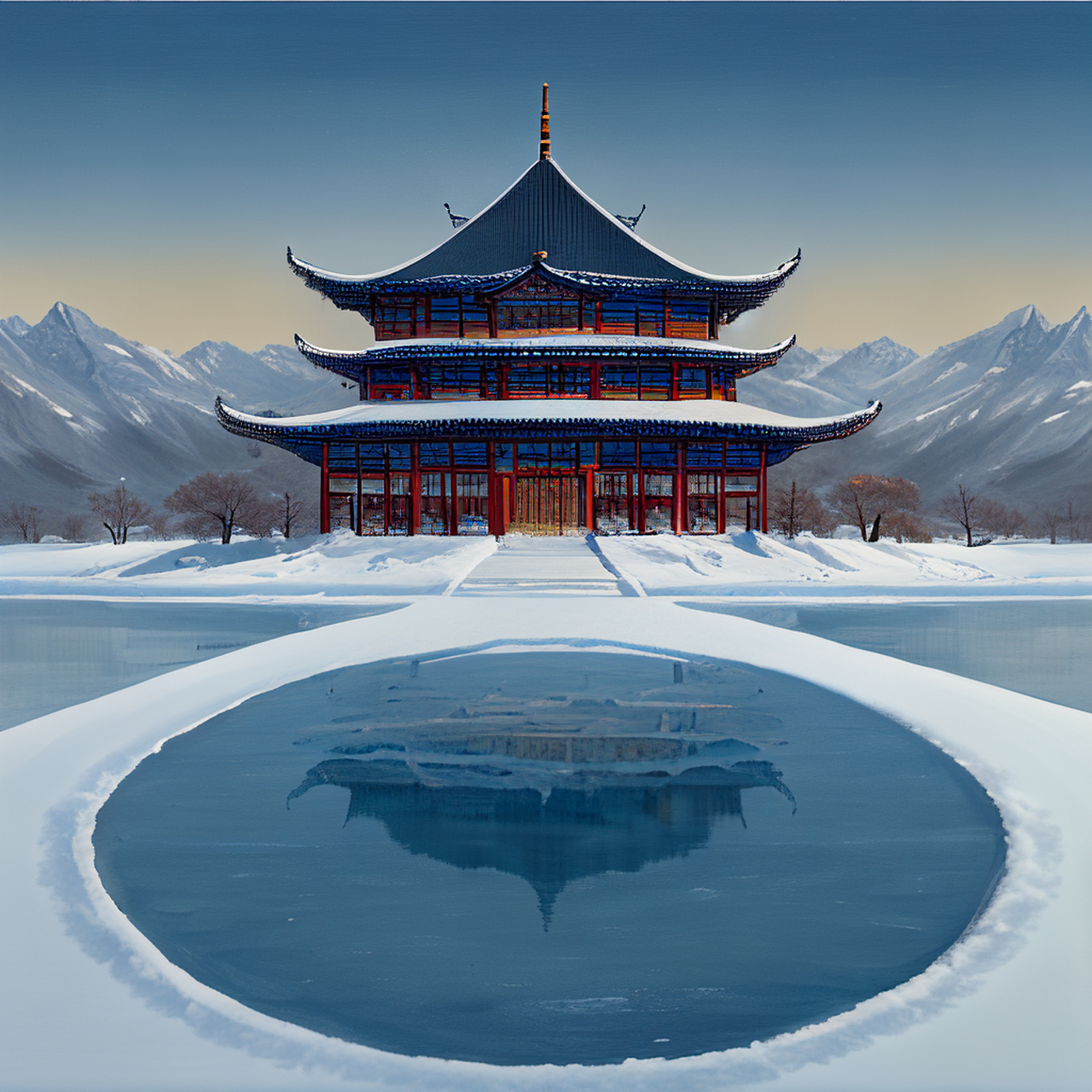 雪山  宫殿