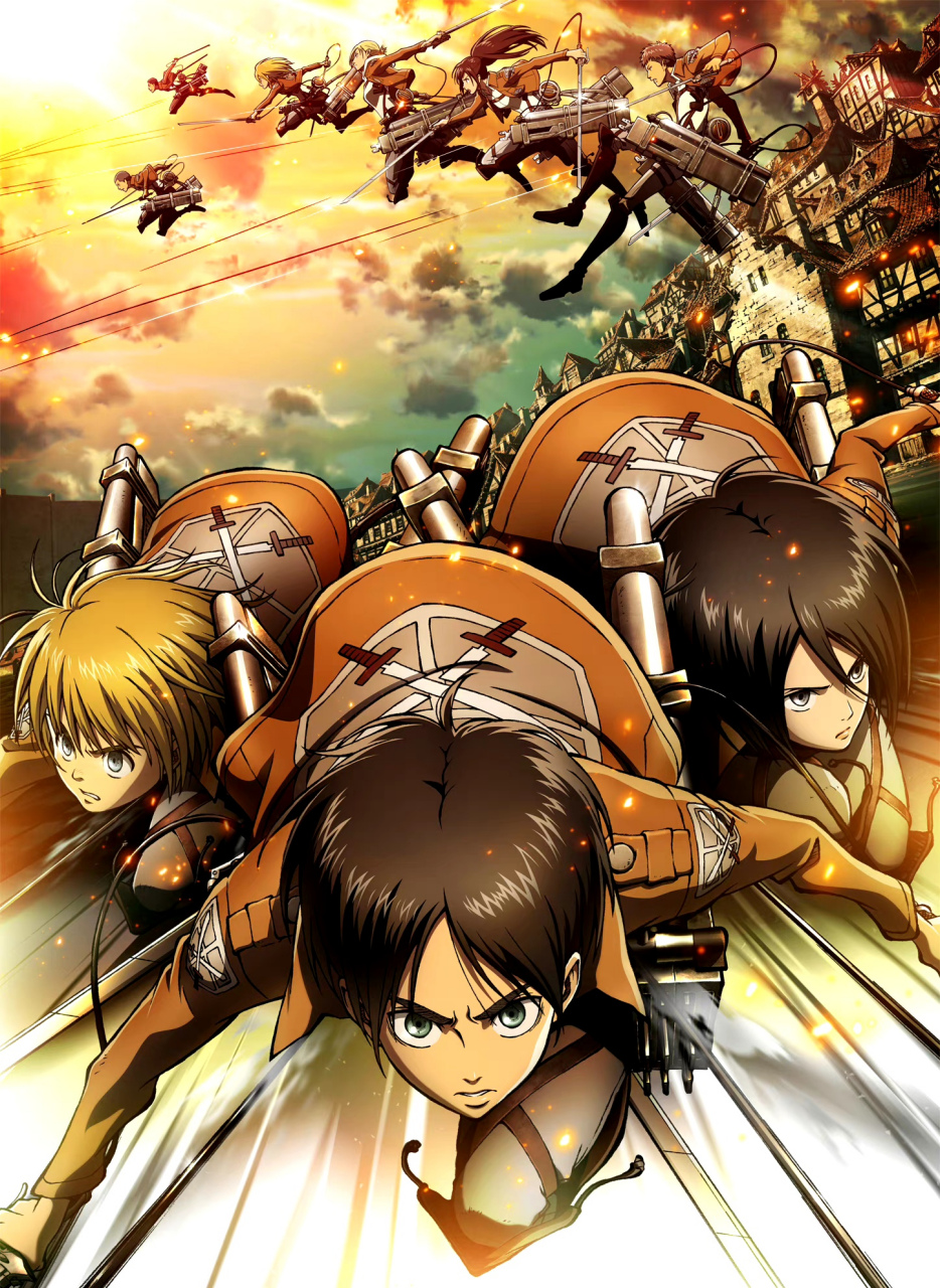 进击的巨人插画欣赏:4月6日是wit霸权社 巨人动画 开播10周年.