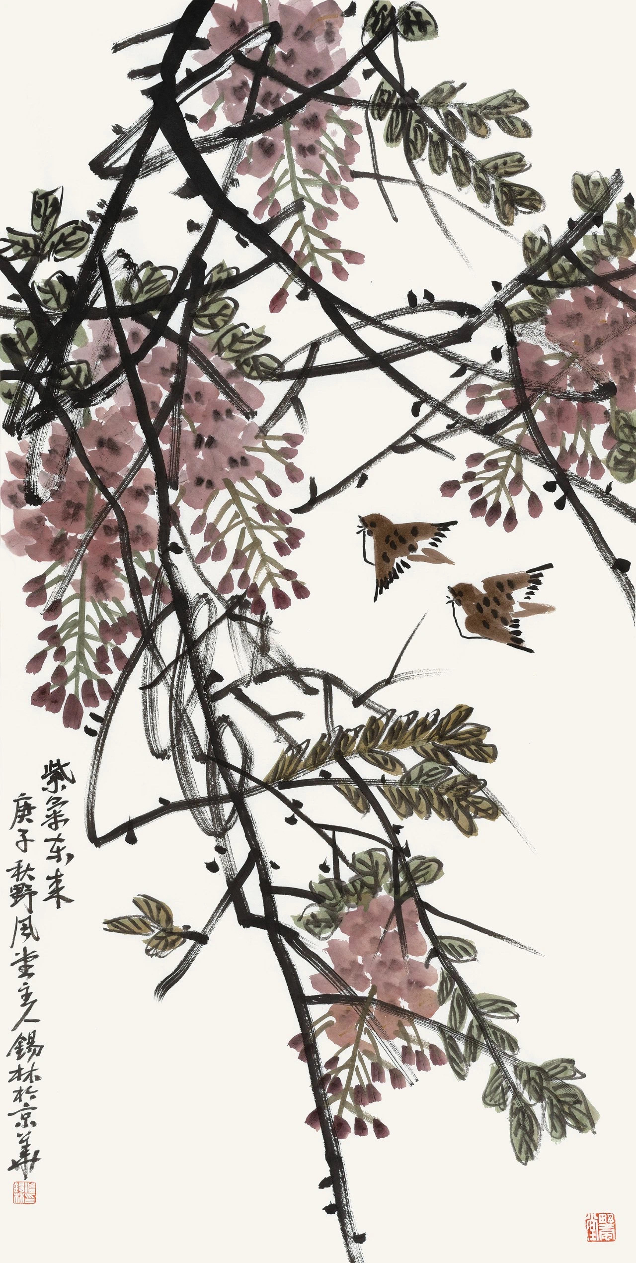 著名画家潘锡林花鸟画作品集赏析