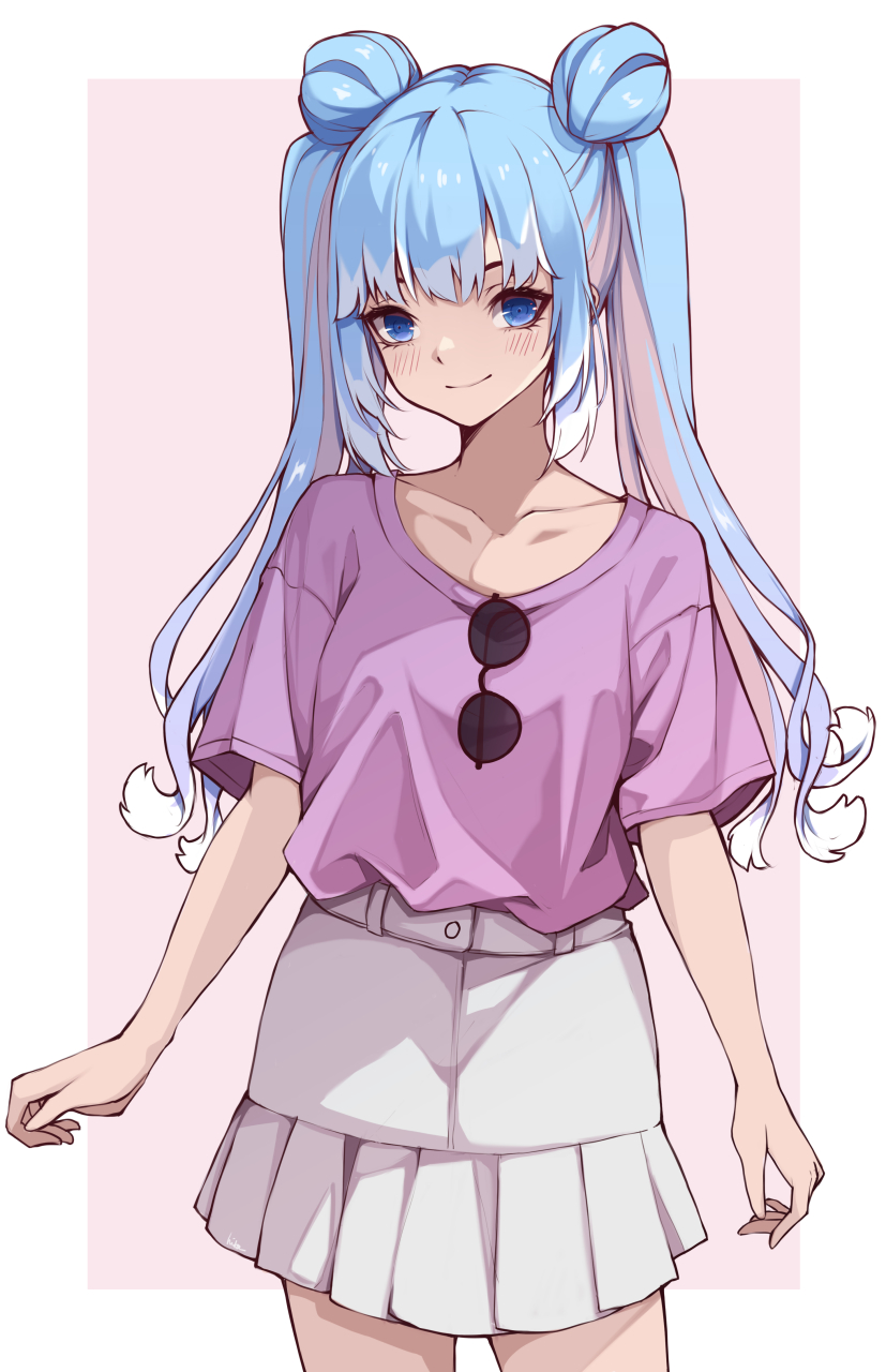 画师:hito_,丸子头少女#二次元美图# #我爱二次元# #二次元女