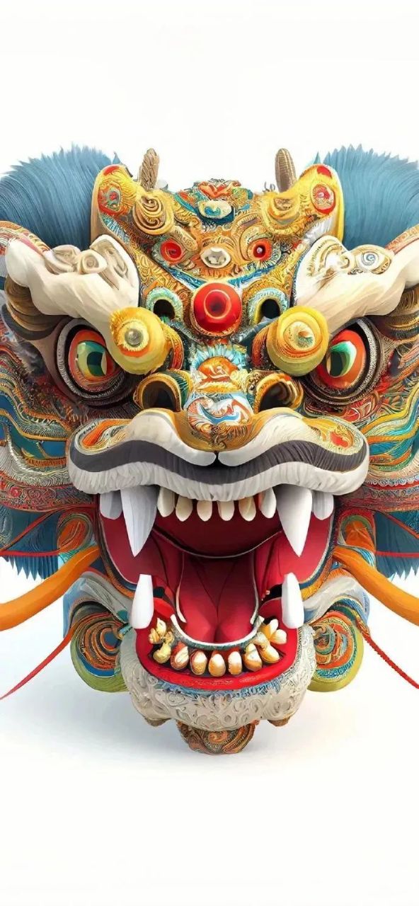 壁纸# #插画# 国潮醒狮头像壁纸