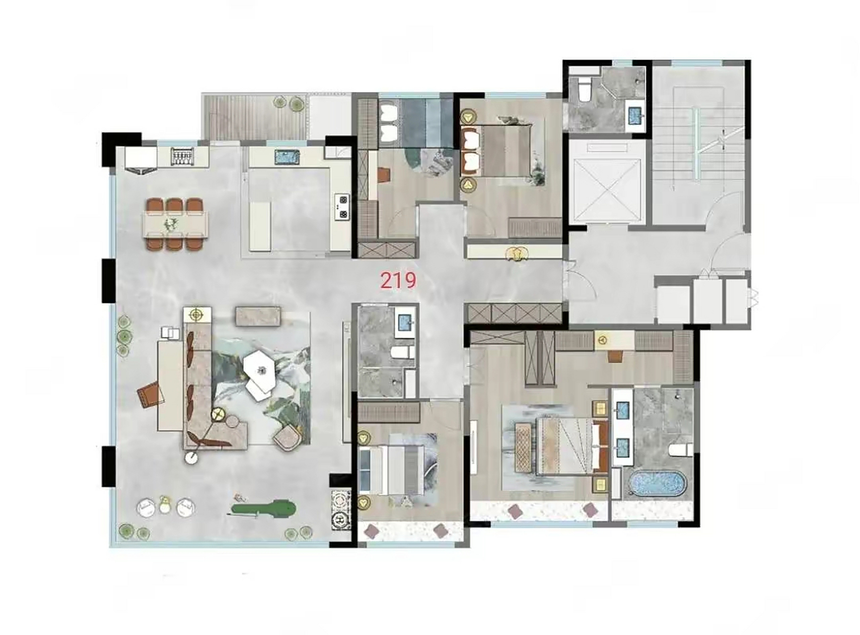 220平米的房子,堪称大平层当中的极品!