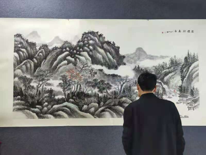弘瑞(刘俊杰)山水画展在临泉开幕
