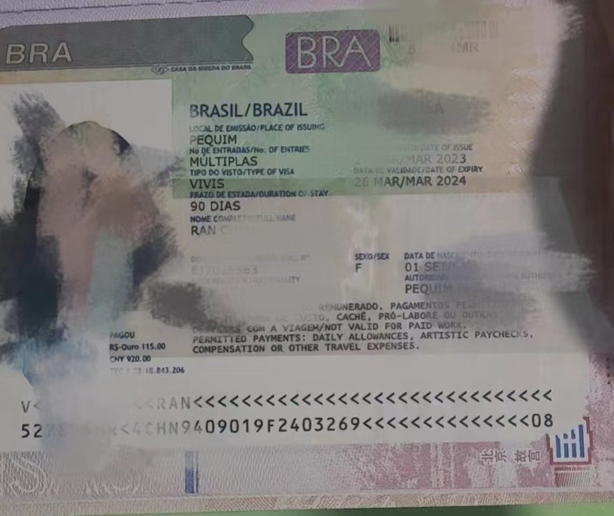 巴西签证,简化资料,100%保签!
