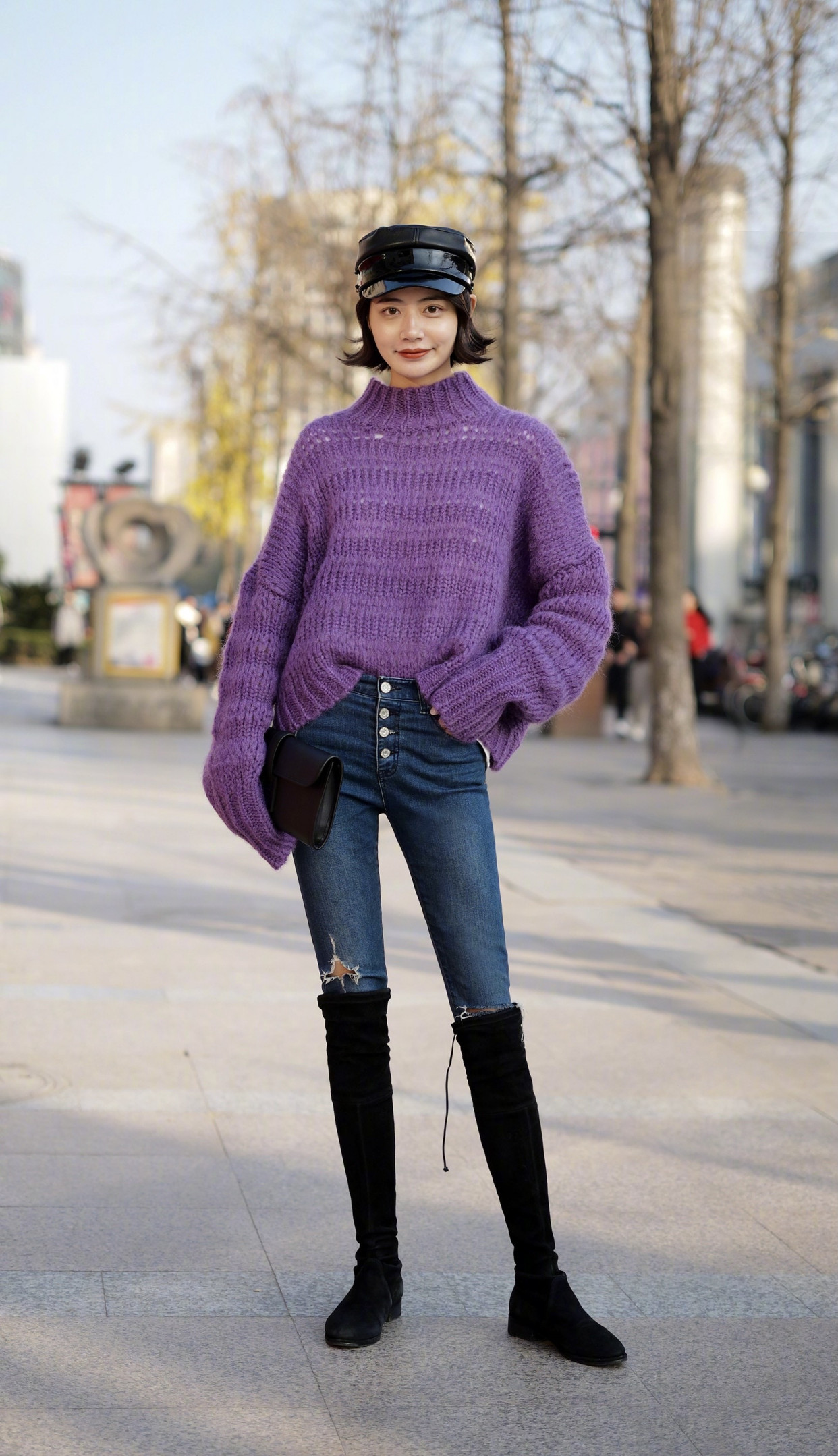 小个子穿"过膝靴" 有多美?记住这几招小技巧,每天出门不重样