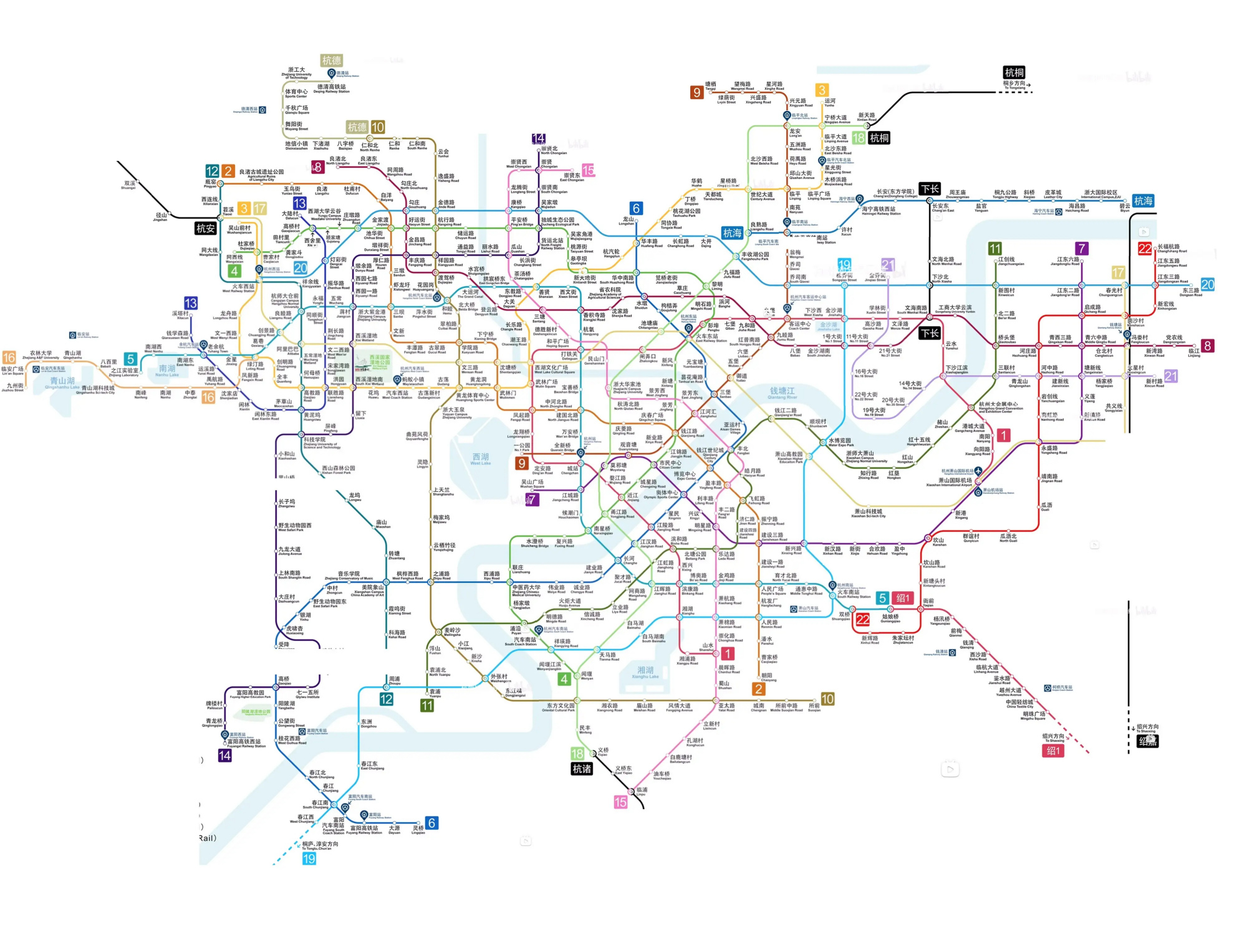 2035年杭州地铁高清图,走过路过不要错过