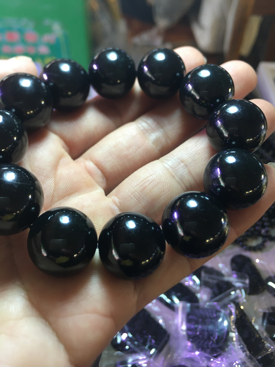 四会天光墟捡漏墨翠手串#古董古玩收藏