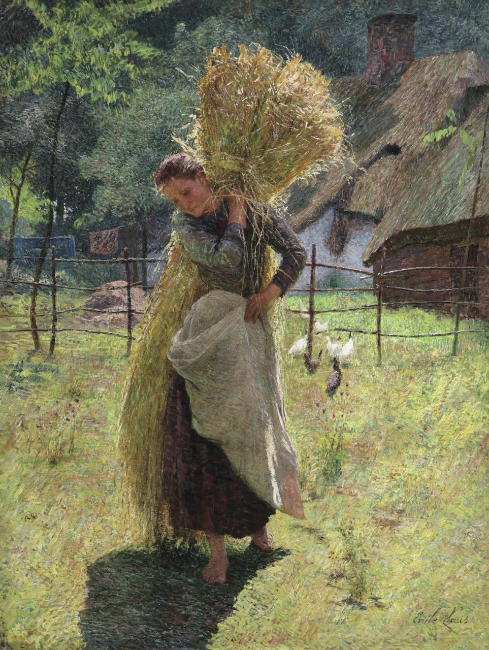 画家埃米尔·克劳斯 (emile claus) 676767油画作品欣赏,描绘了