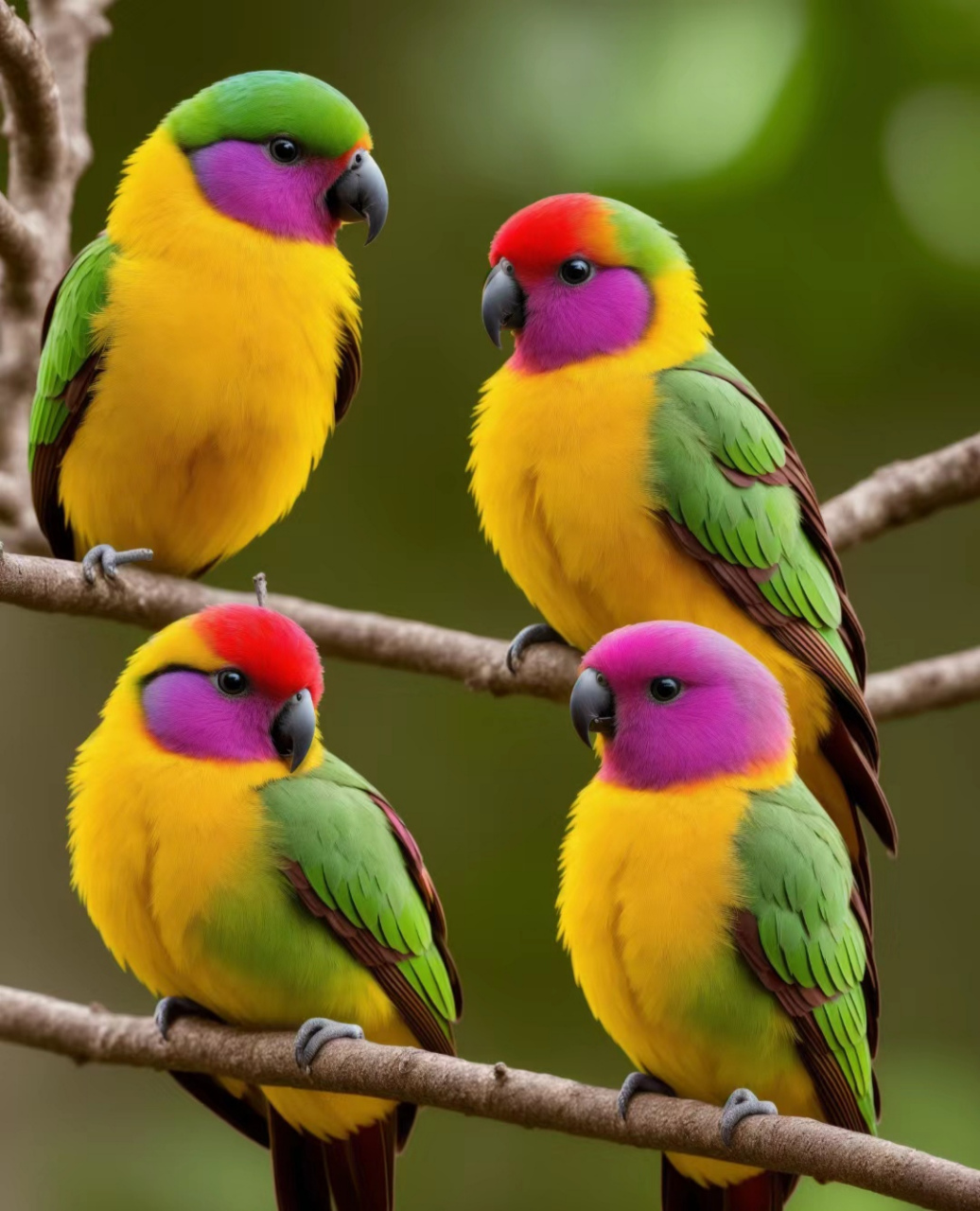 五颜六色的鹦鹉