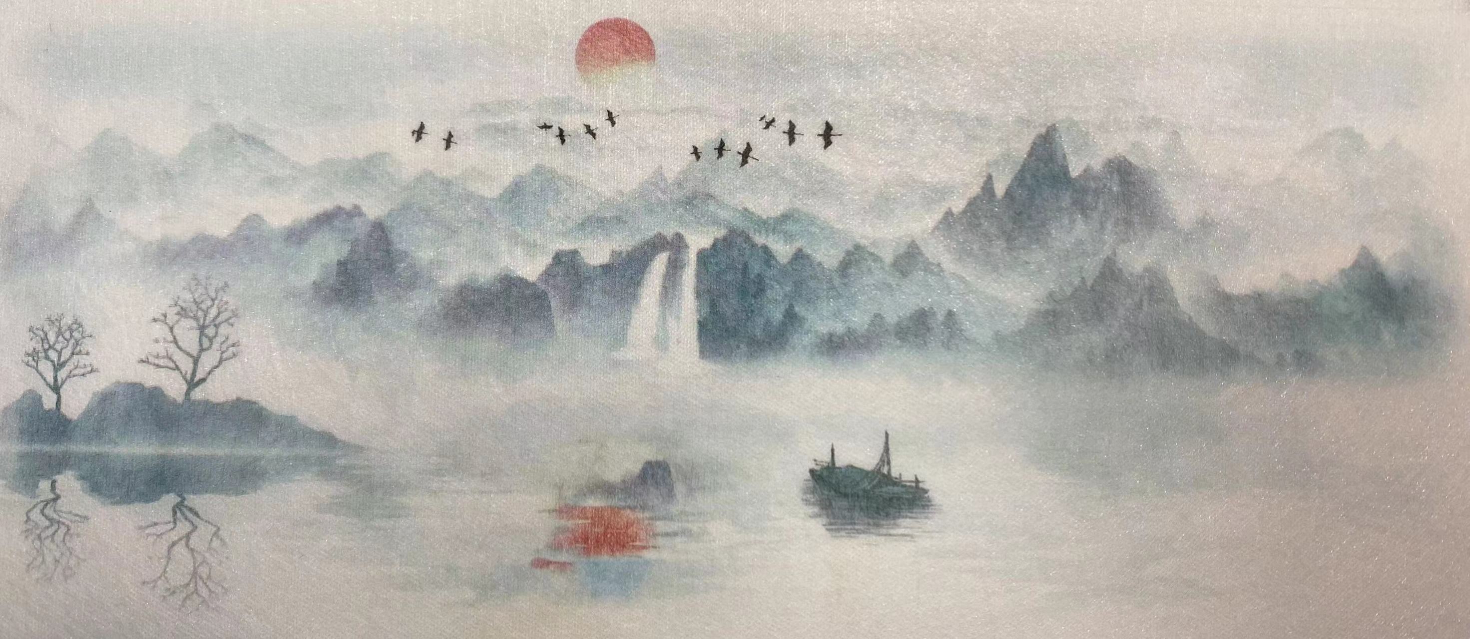 中国的水墨画总是那么美,那么有意境,那么有韵味!