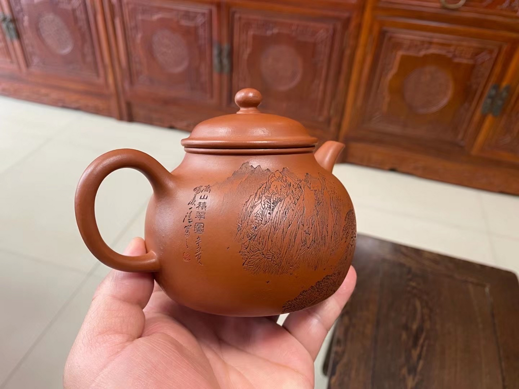 研究员级高工钱一清61汲泉壶#紫砂壶# #全手工#  一厂老红泥,壶身