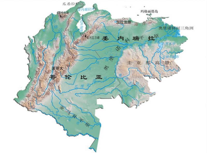 南美洲地图河流图片