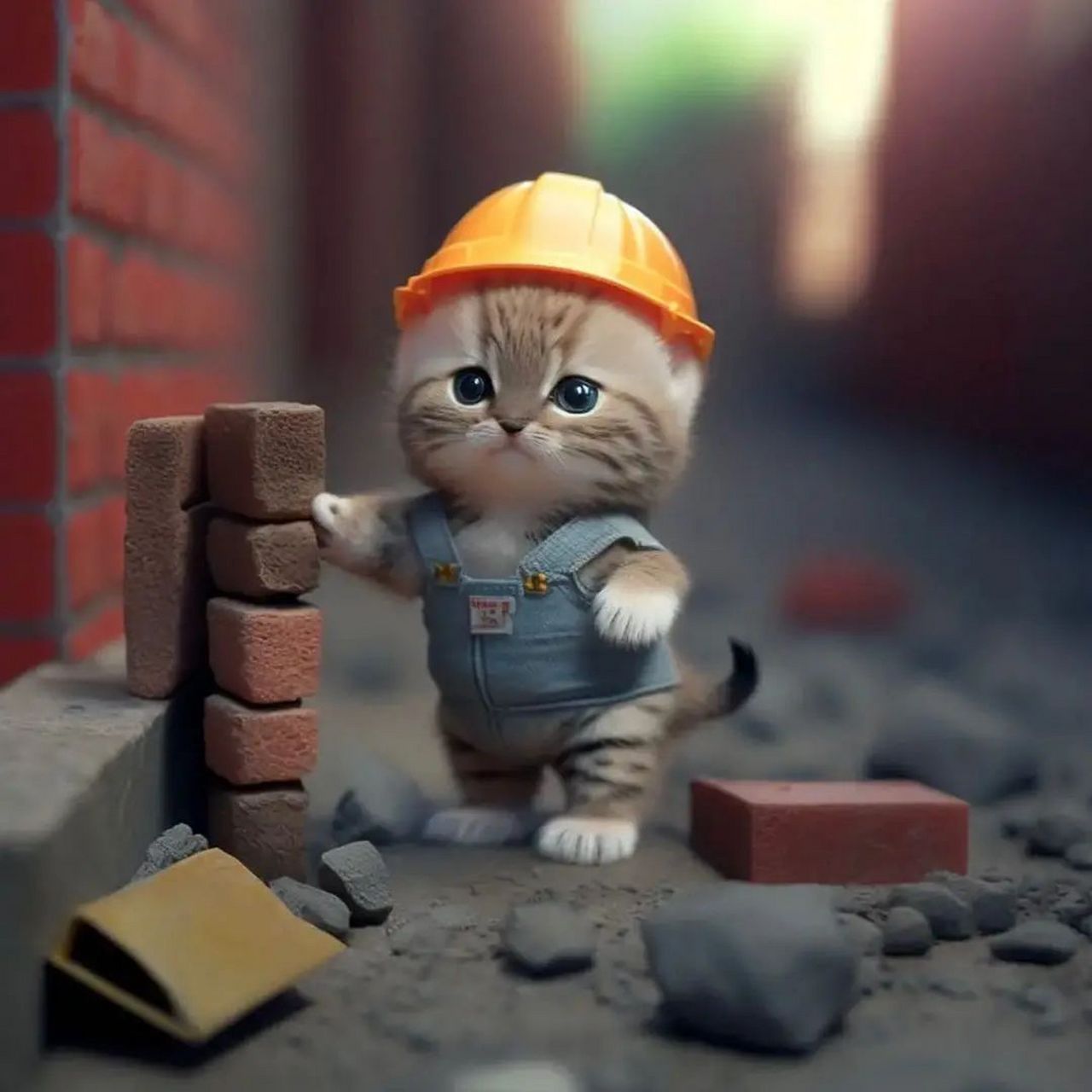 如果你觉得生活很累,那就让猫猫搬砖养你