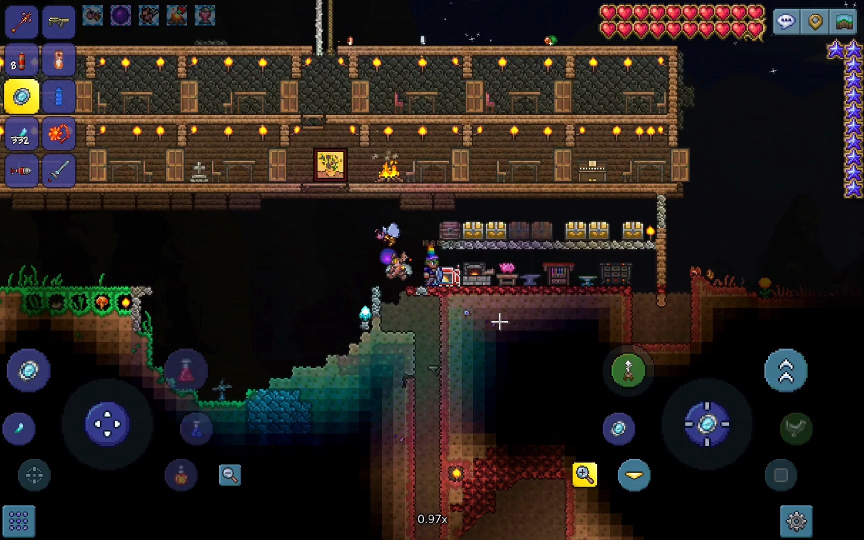 泰拉瑞亚:挖掘精金矿,岩浆从天而降的感觉不爽!