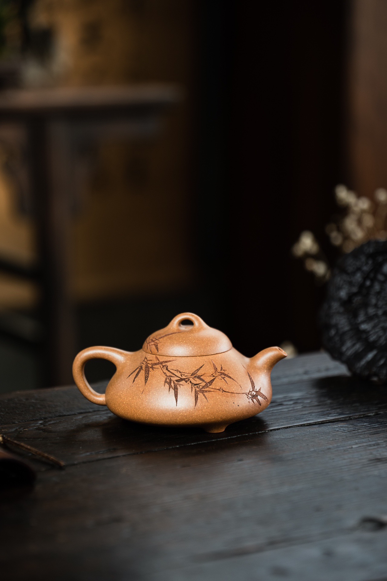 宜兴紫砂壶邵旭全手工乳瓢原矿段泥210cc