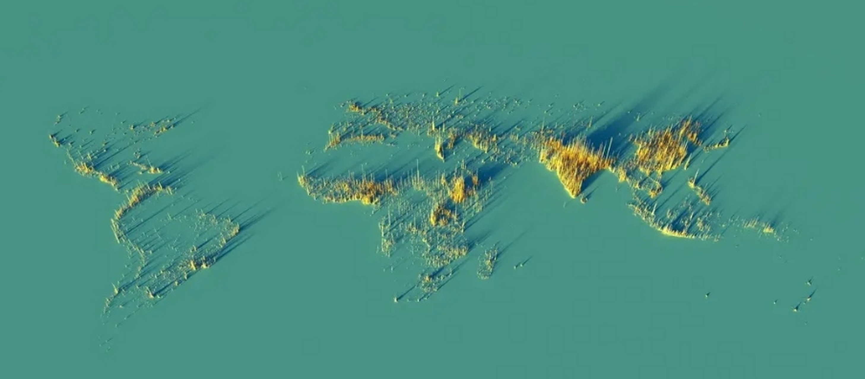 世界人口密度对比图