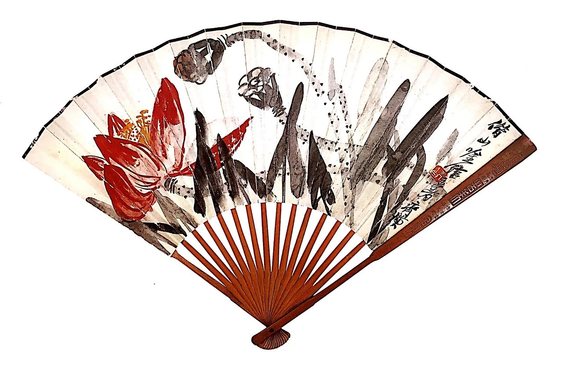 齐白石荷花扇面  #200万积分狂享季