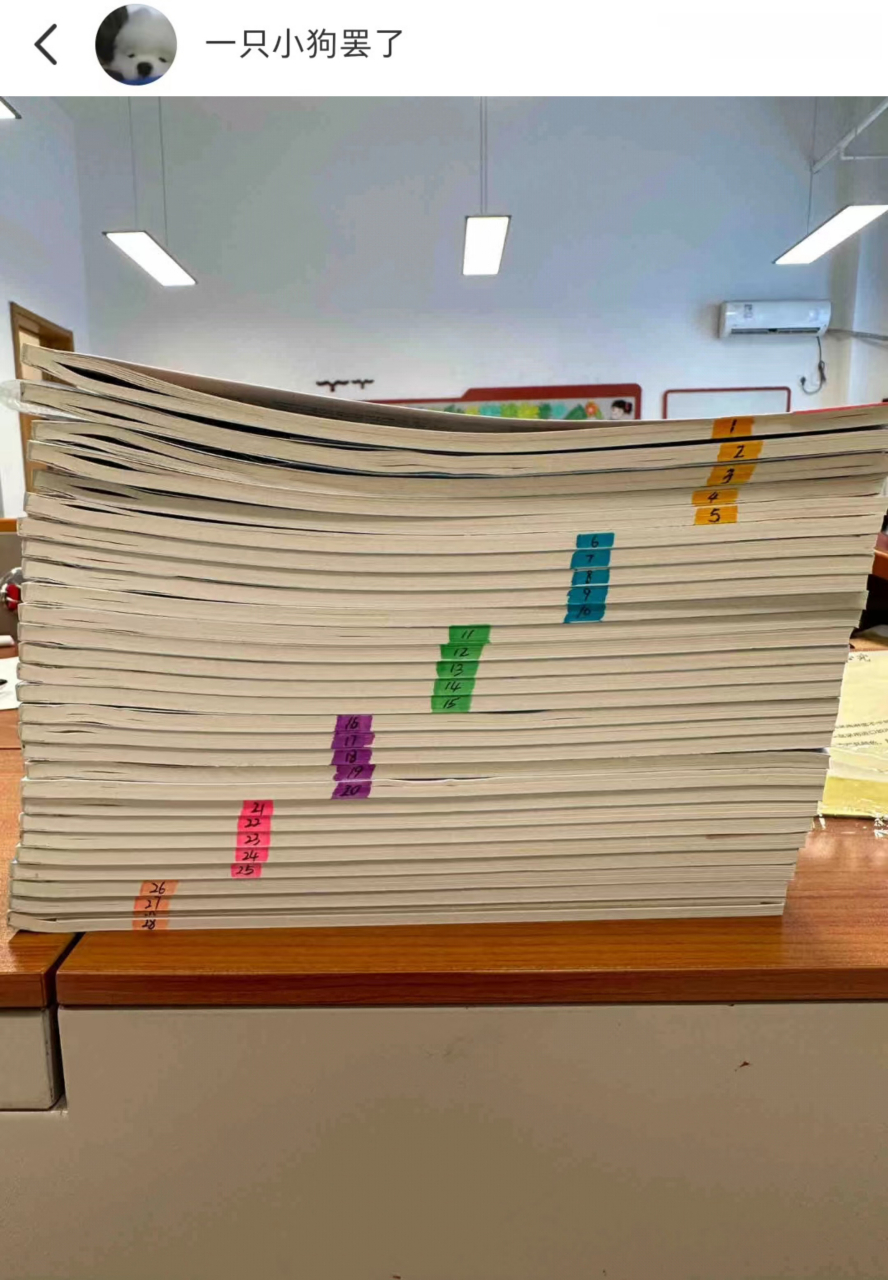 作业,没交的一目了然,哈哈哈哈,这也太直观了,不得不佩服这位老师的