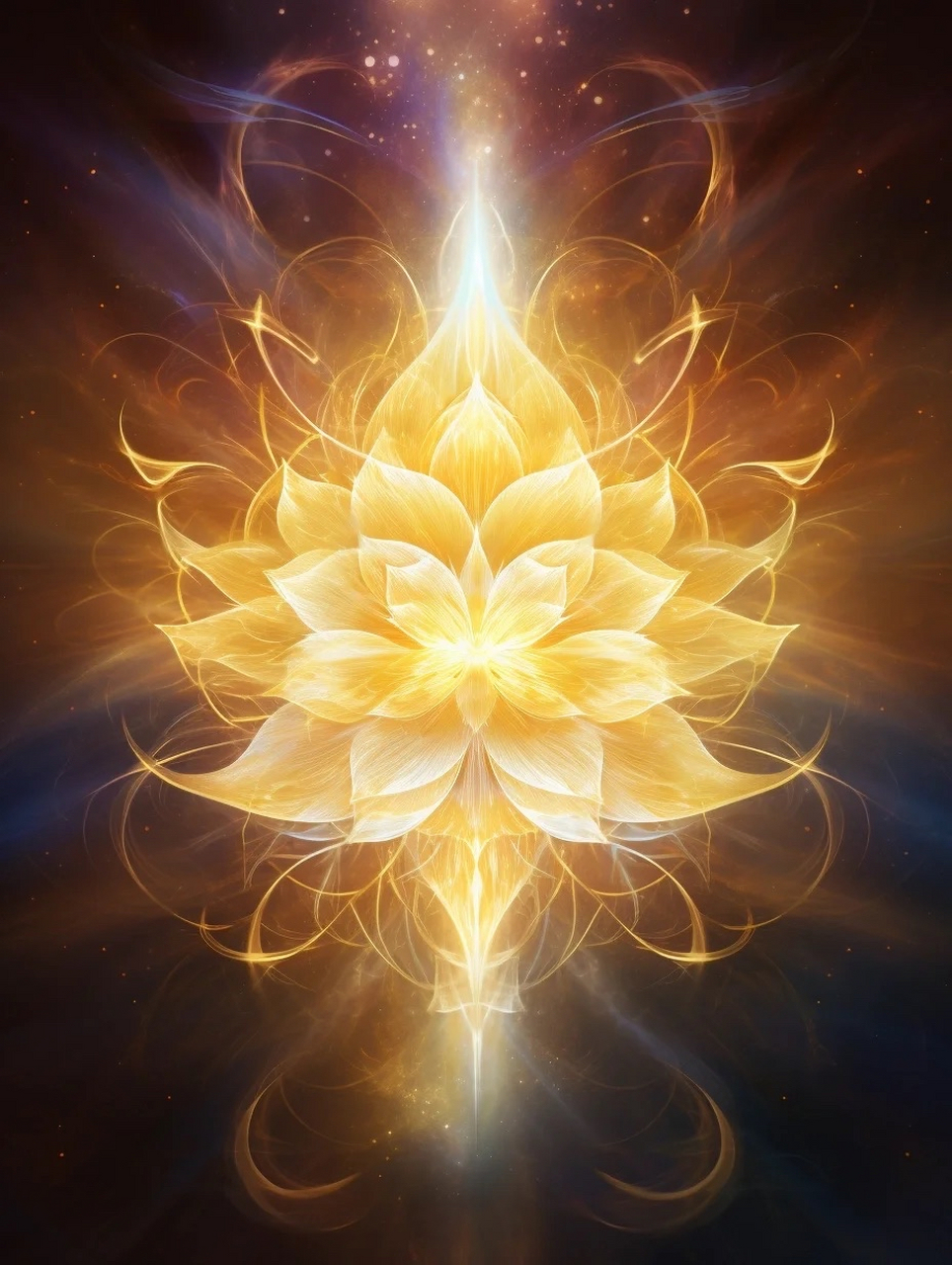 接收金色能量的绽放  鼓起勇气往自己最害怕的深处走去,与伤口在一起