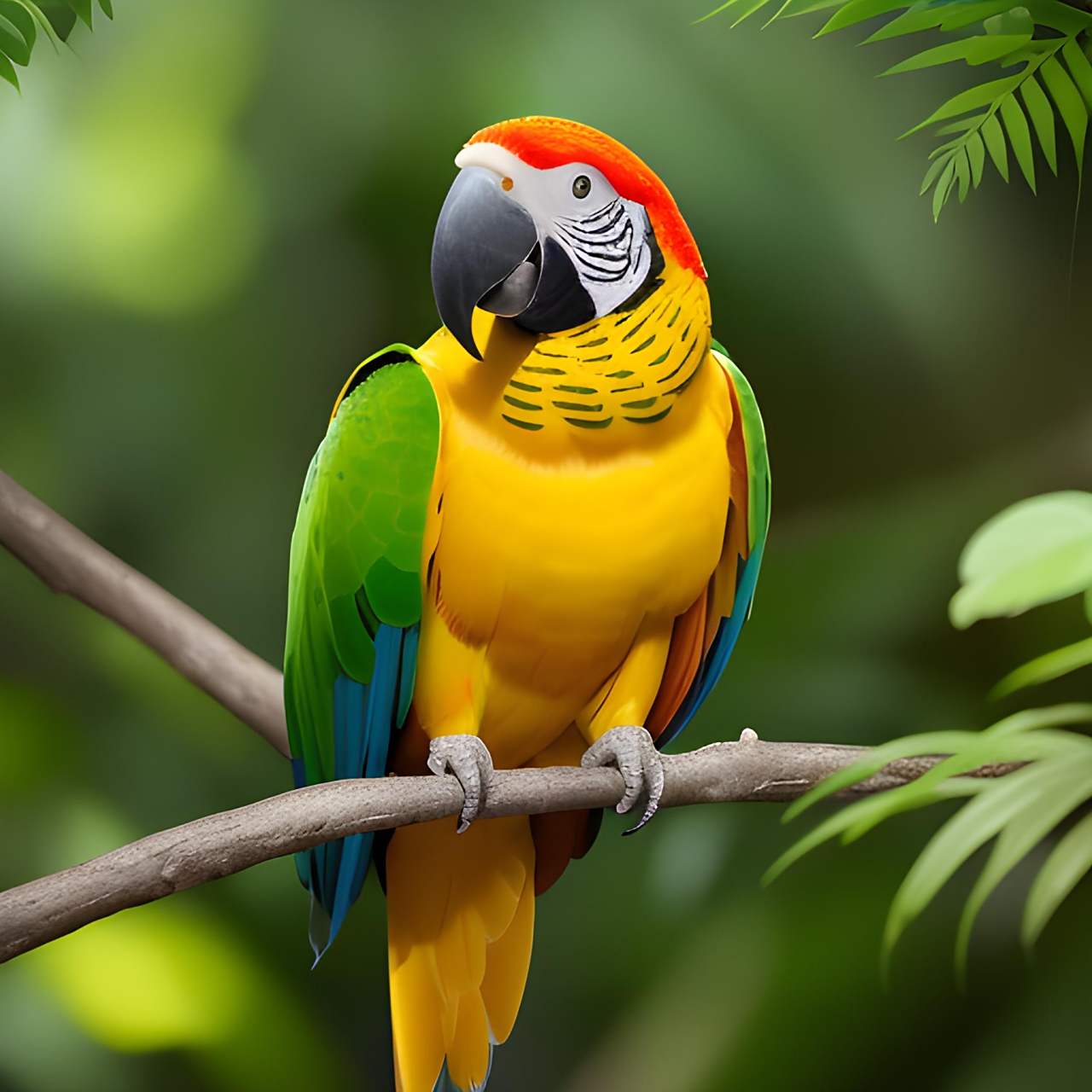 (分享图片)一只非常漂亮的鹦鹉站在树枝上 #鹦鹉