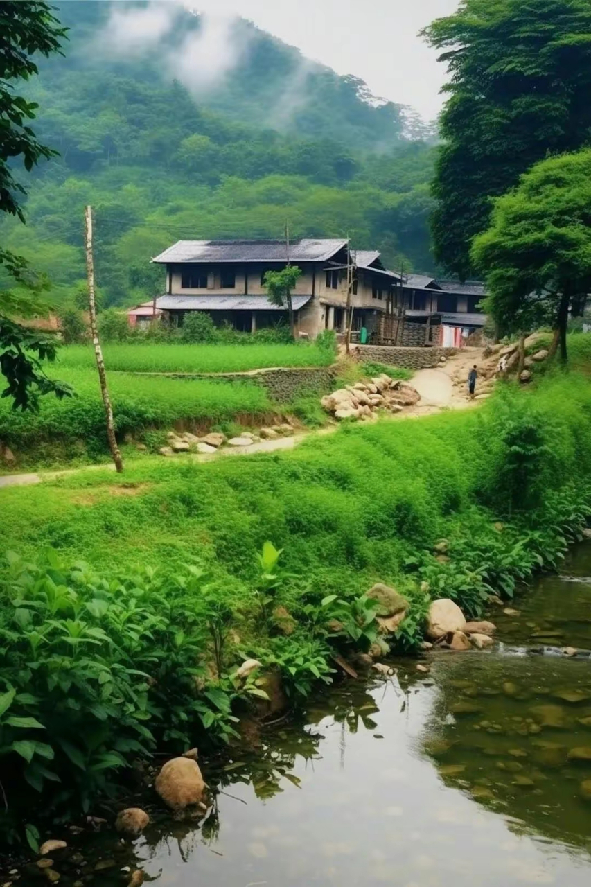 小山村图片竖屏图片