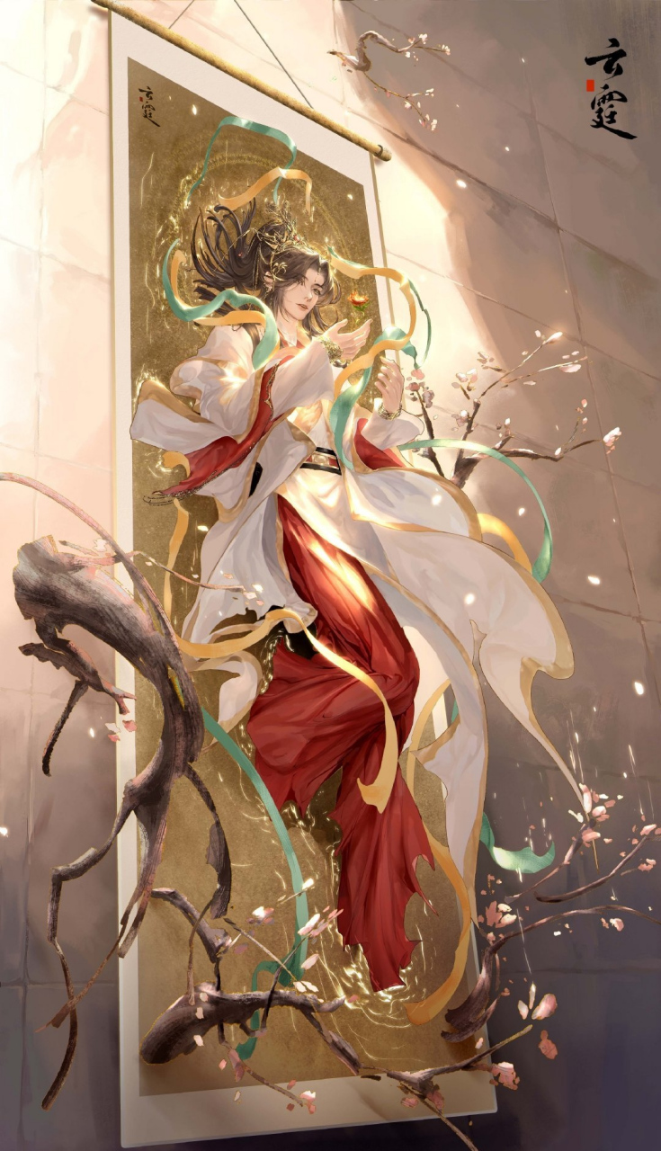 《天官赐福》太子悦神图 "谢谢你的花!很美,我很喜欢!