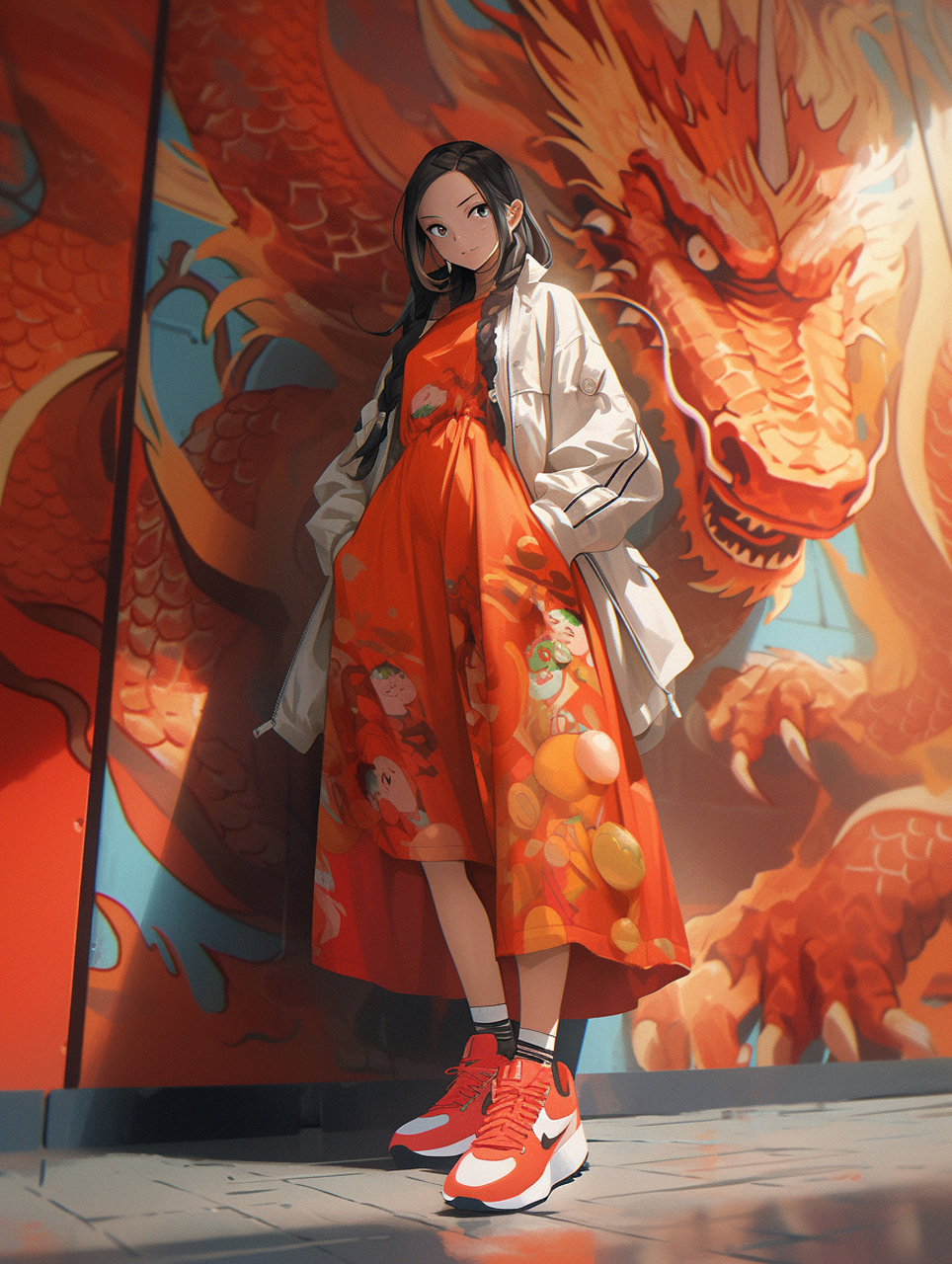 嘻哈街舞,植入中国元素让潮流更具有东方色彩#ai生画# #3d动漫# #ai