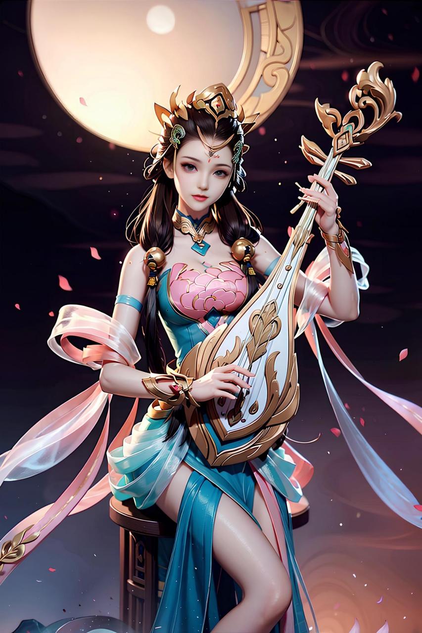 《王者荣耀》弹琵琶"杨玉环",你爱了吗?#百度秋冬打卡挑战赛