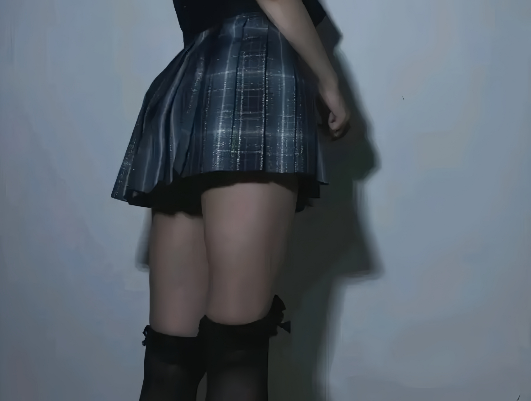 jk 裙子搭配黑色过膝袜简直是绝配,纯欲感满满的99#jk制服