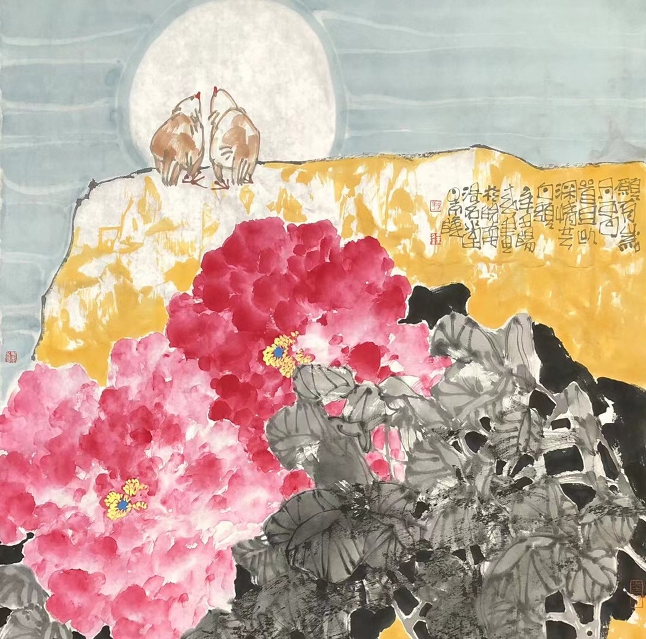 孙景隆花鸟画作品赏析 艺惠藏签约画家孙景隆花鸟画@艺惠藏 #艺惠藏