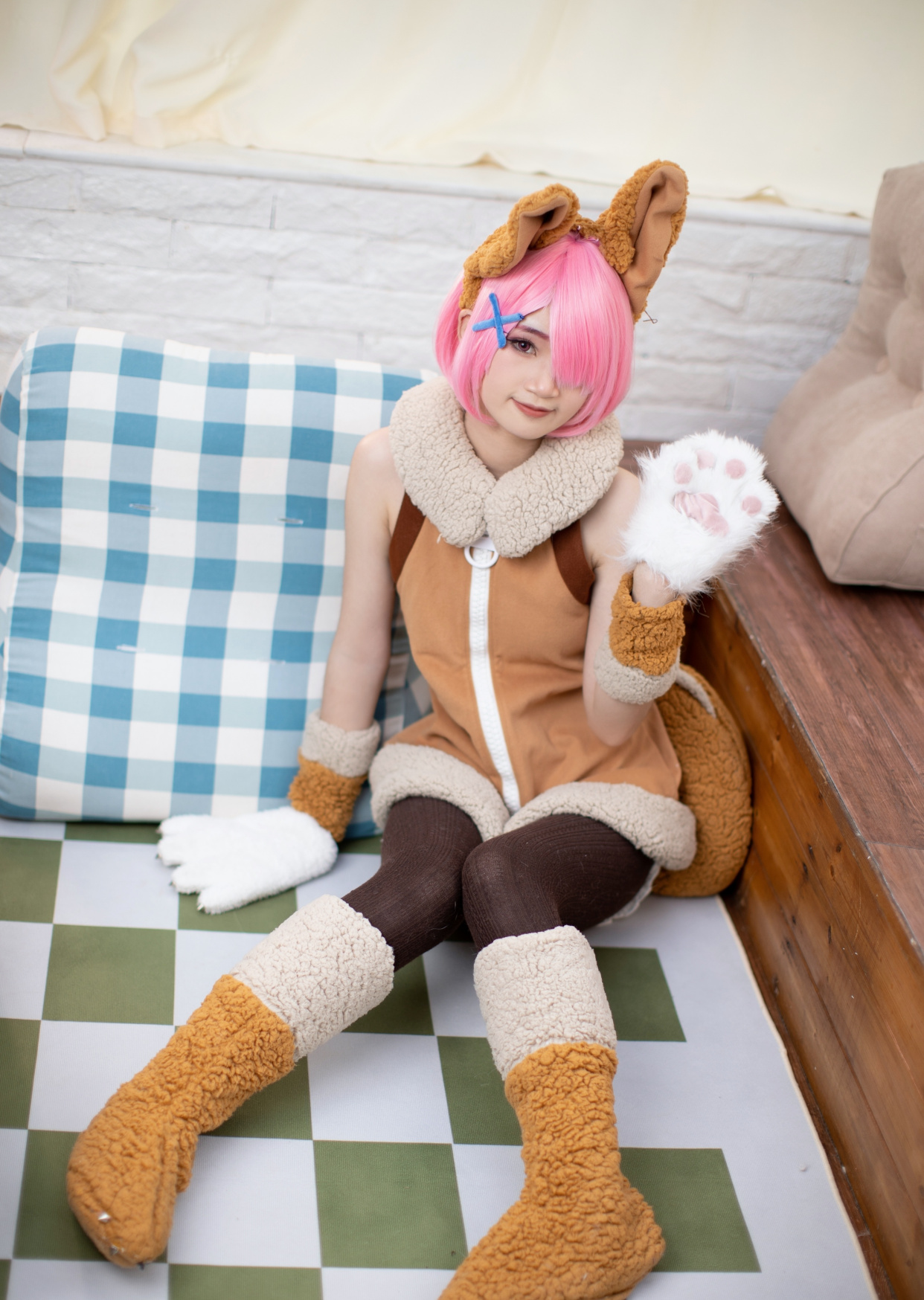 绵阳雷姆与兔兔拉姆cos,这么可爱的"双倍快乐",我爱了